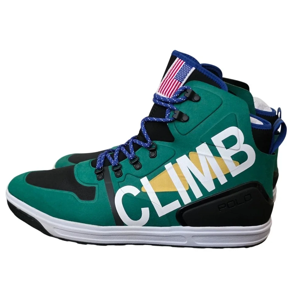 New Polo Ralph Lauren Alpine 200 Series Climb Green Black Sneakers 15